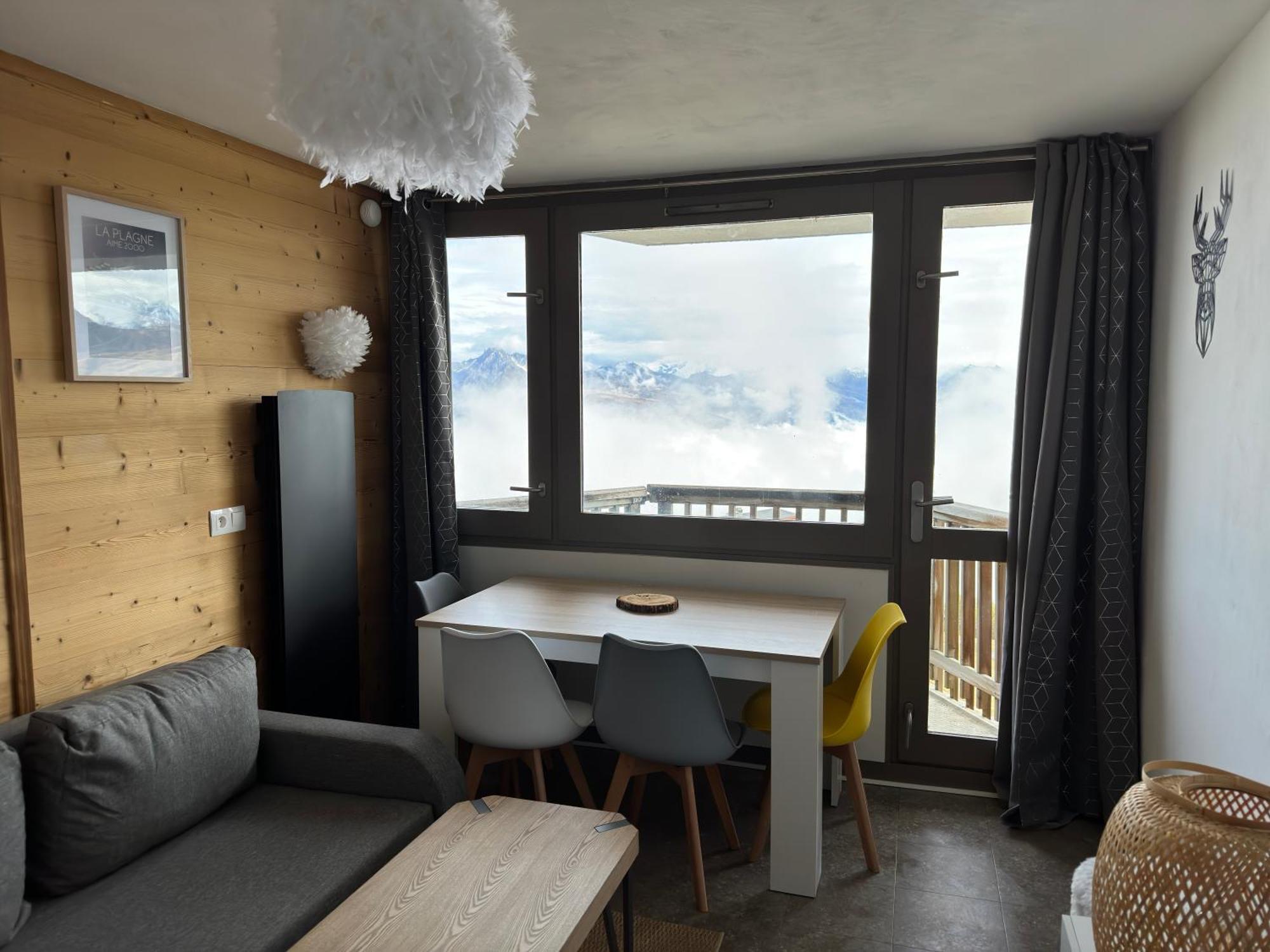 Paquebot Des Neiges - Appartement 4 Personnes - Vue Mont Blanc La Plagne Bagian luar foto