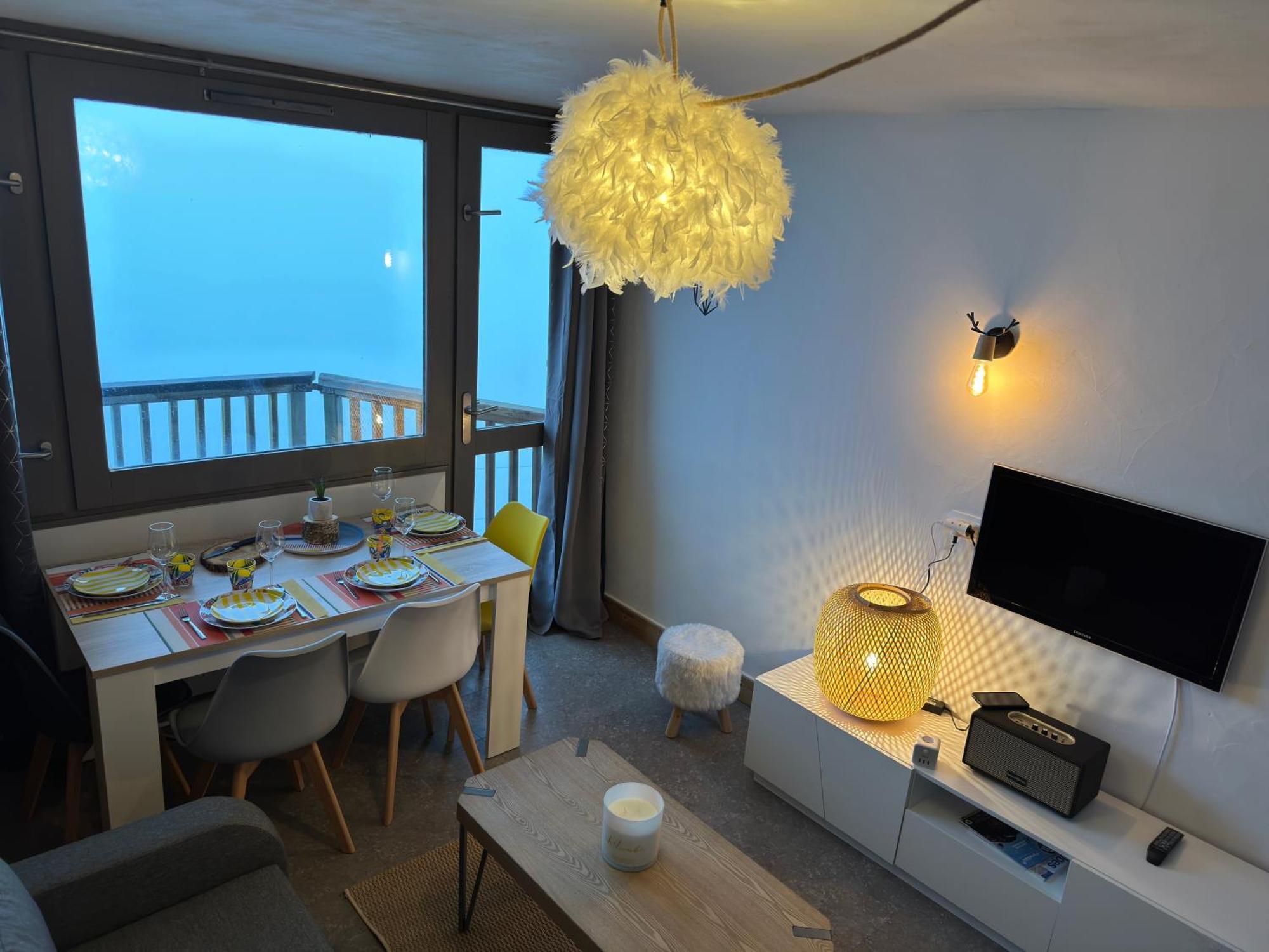 Paquebot Des Neiges - Appartement 4 Personnes - Vue Mont Blanc La Plagne Bagian luar foto